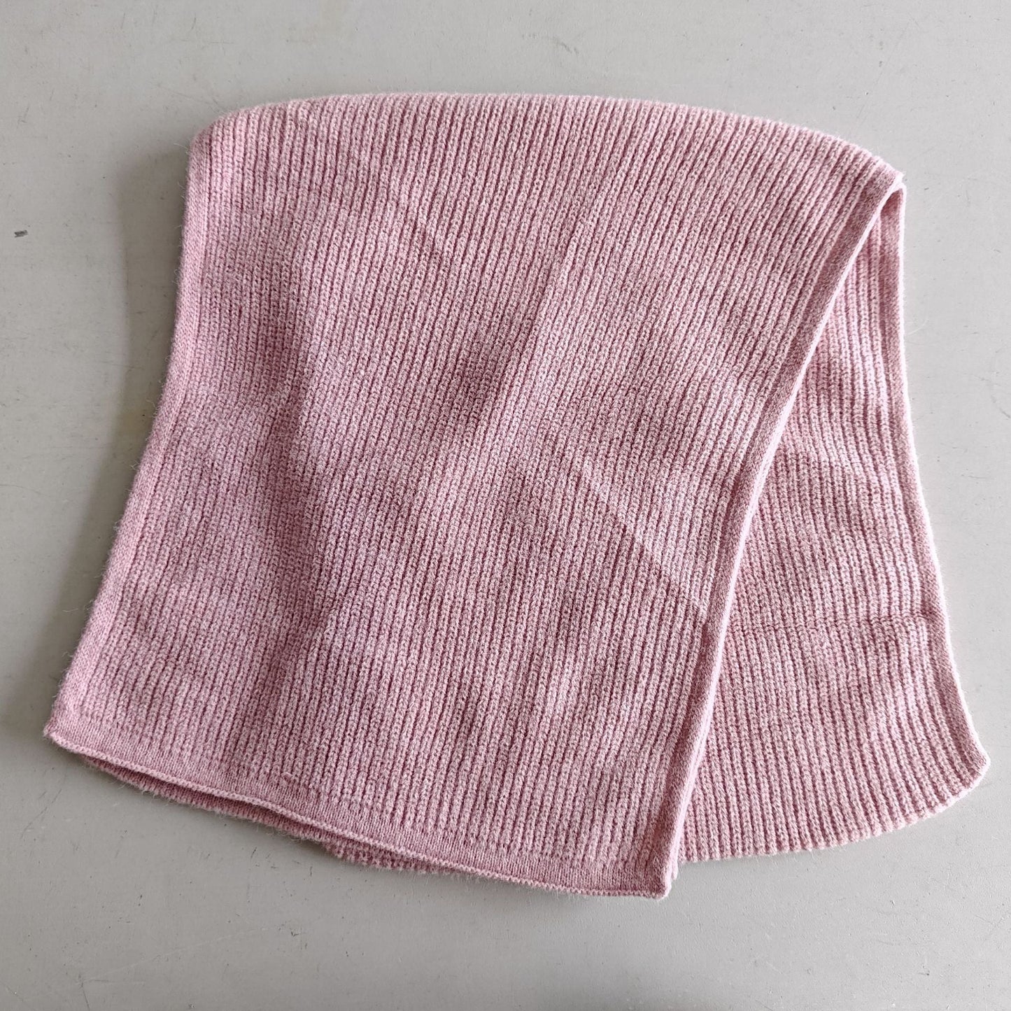 Solid Color Ribbed Simple Knit Scarve