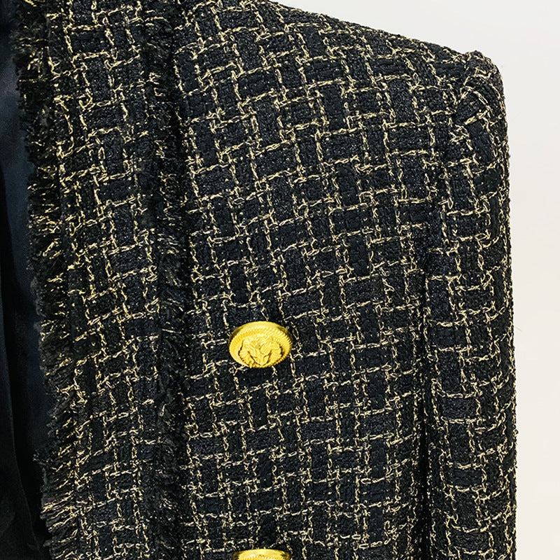 Fringe Tweed Cardigan Jacket Stylish Urban Wear