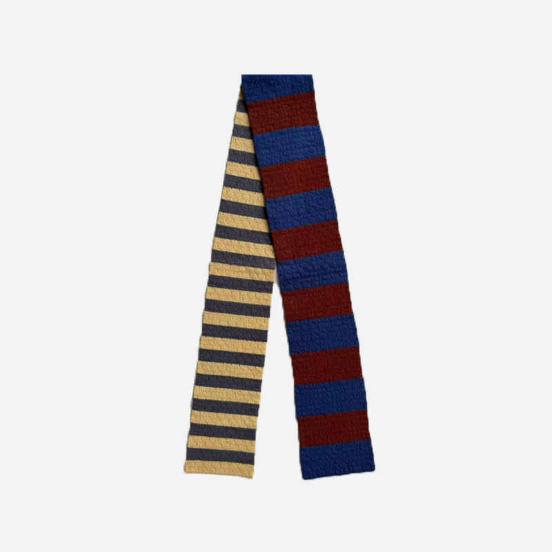 Striped 100% Merino Wool Scarf for Women