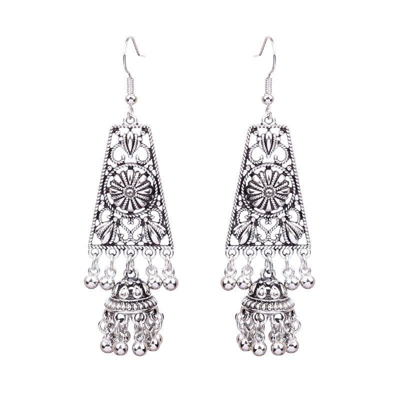 Fashionable Bohemian Long Earrings with Geometric Design