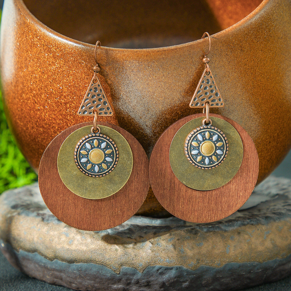 Ethnic Style Alloy Water Drop Earrings for Women