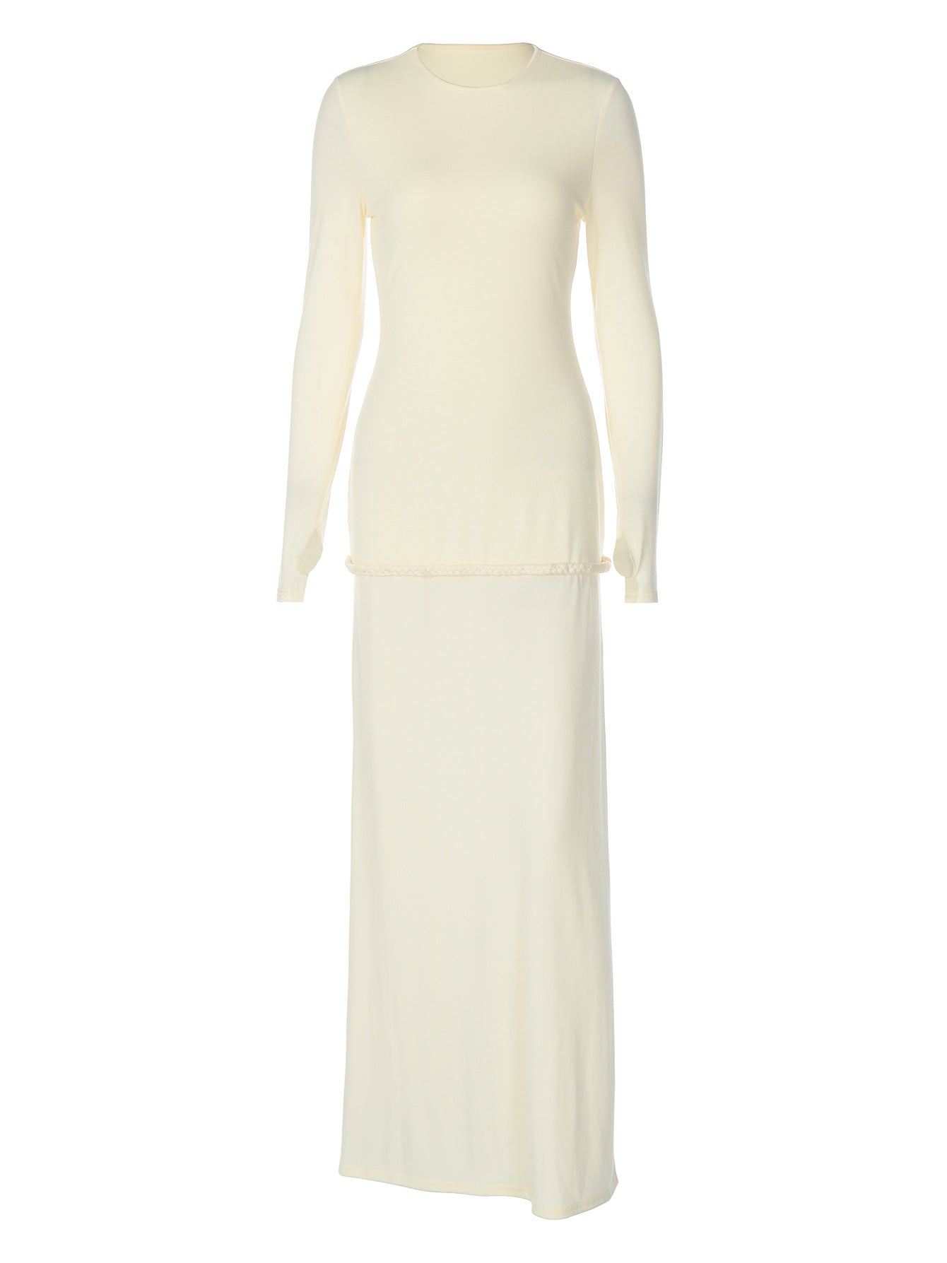 Elegant Red Long Sleeve Bodycon Dress with Twist Detail