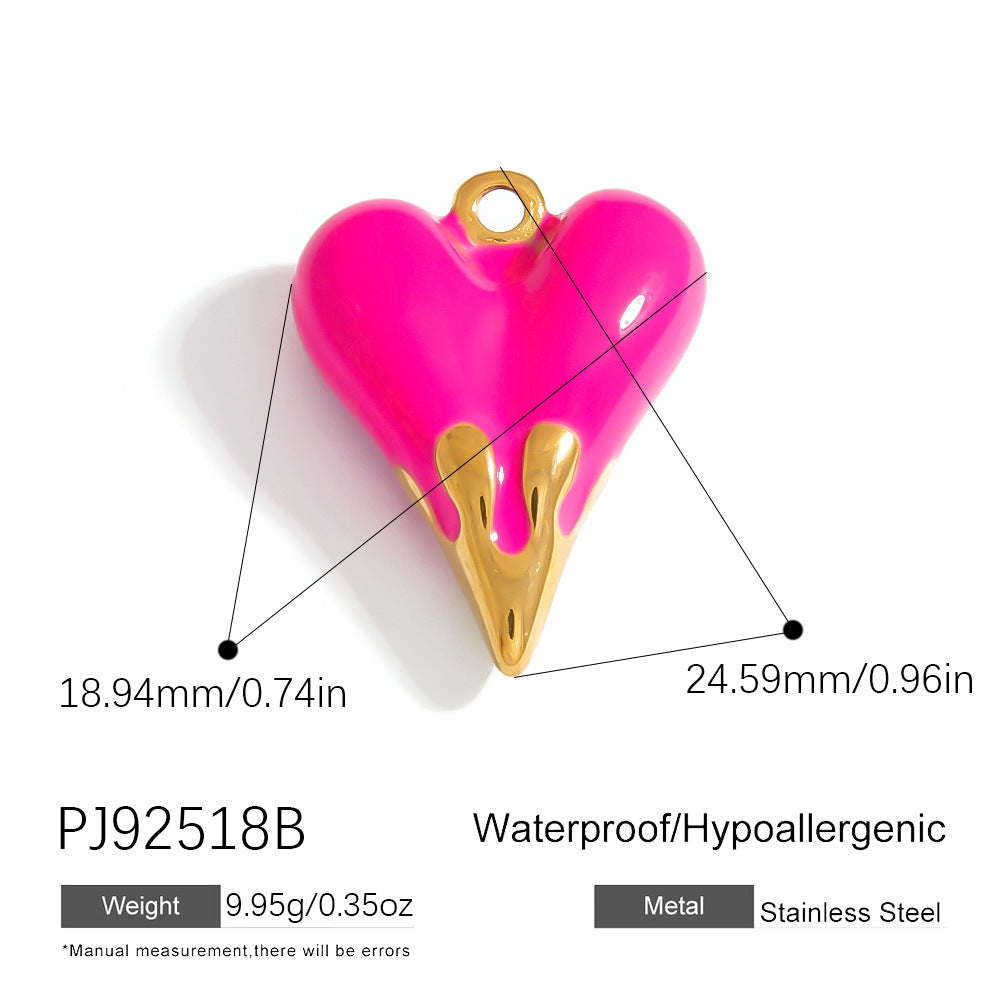 Luxury Heart-Shaped Stainless Steel DIY Jewelry Accessories Bracelet Necklace
