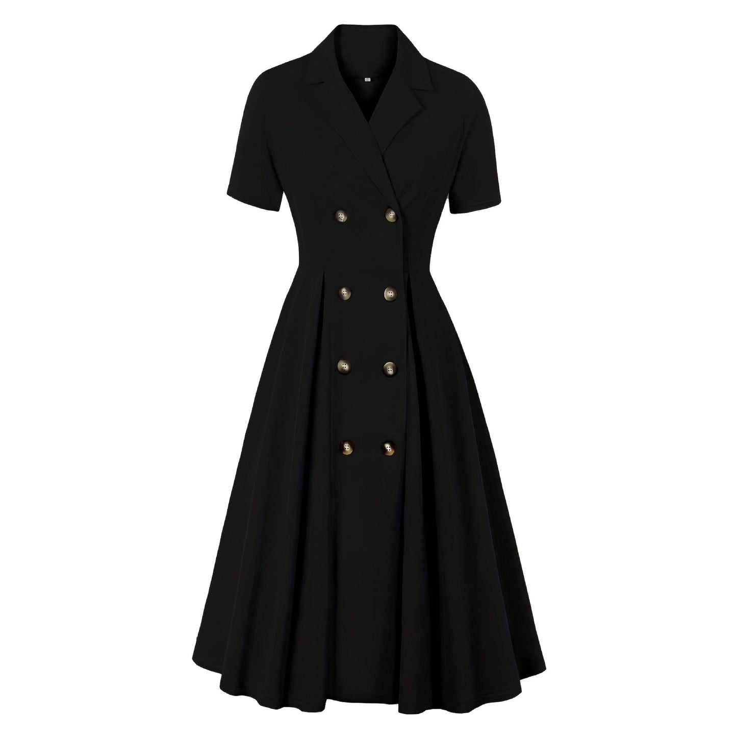 Red Polo Collar Midi Dress Elegant Office Wear