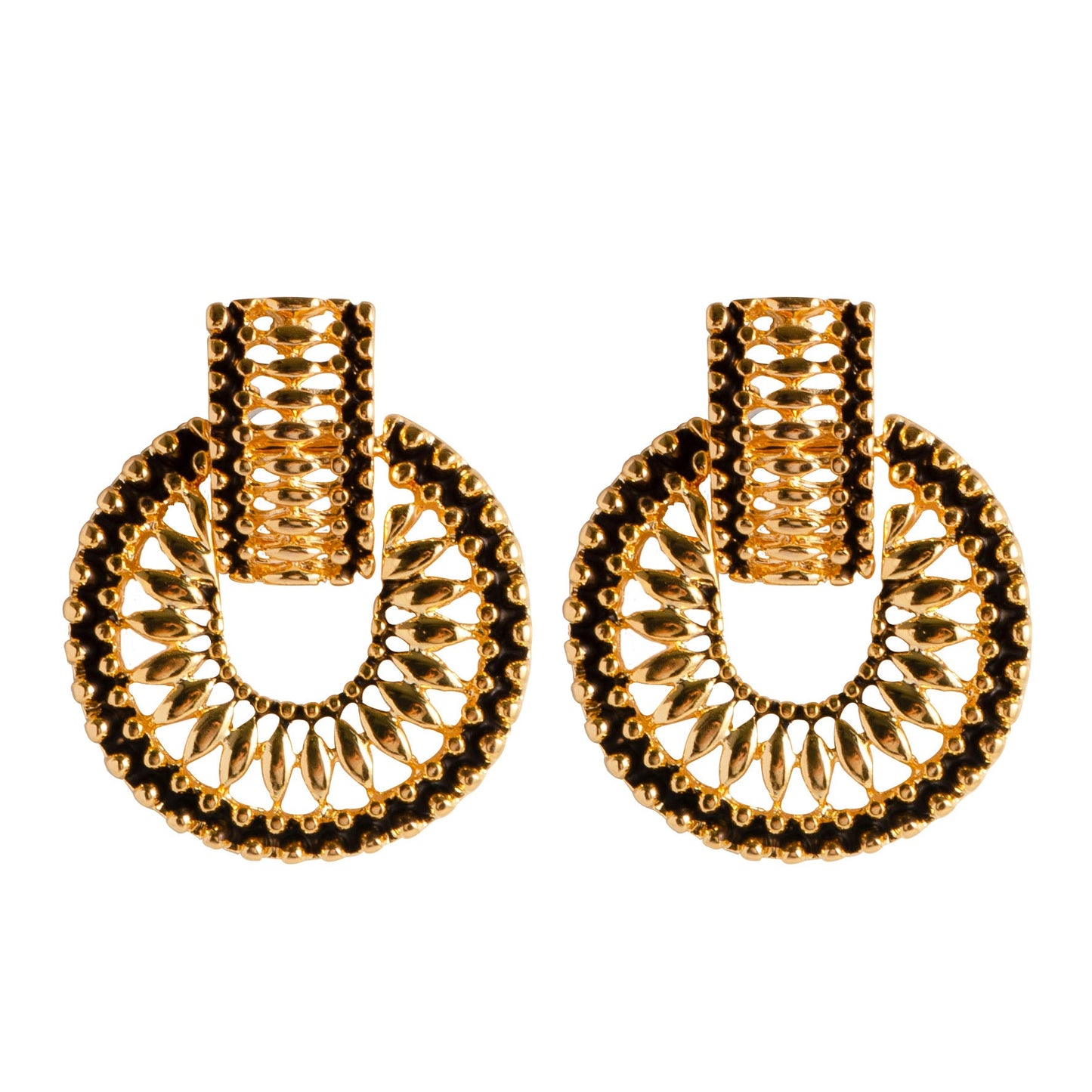 Geometric Round Earrings Silver Hypoallergenic Stylish Office Wear