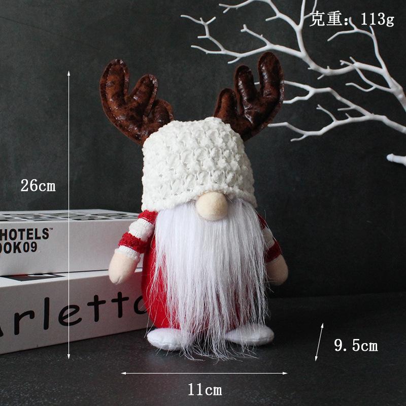 Christmas Antler Rudolph Elk Faceless Old Man Doll Dwarf Doll Decoration