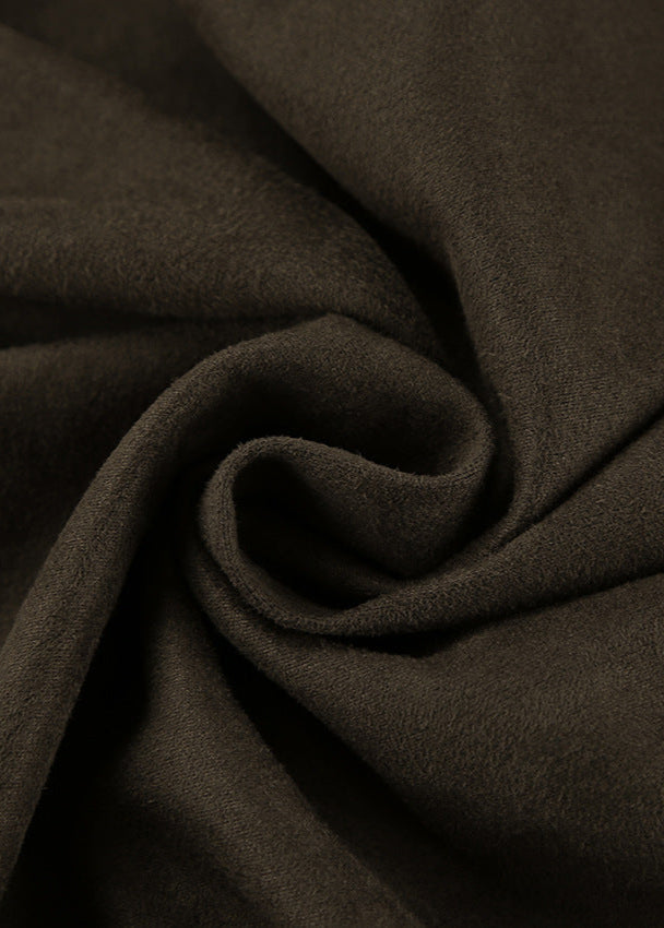 Suede Trench Coat With Tailored Fit And Classic Collar