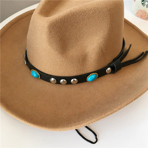 Tibetan Hat Ethnic Style Tibetan Sunshade Hat Wool Sun Hat Men'S And Women'S Felt Hat Sunscreen Hat
