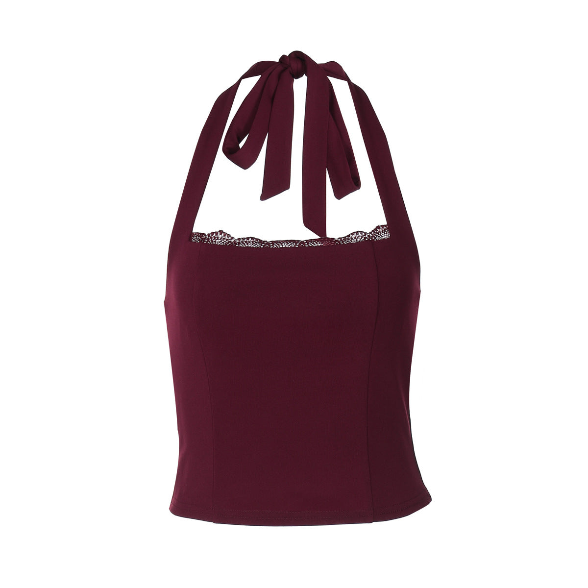 Fashionable Sexy Backless Crop Top with Ruffle Detail