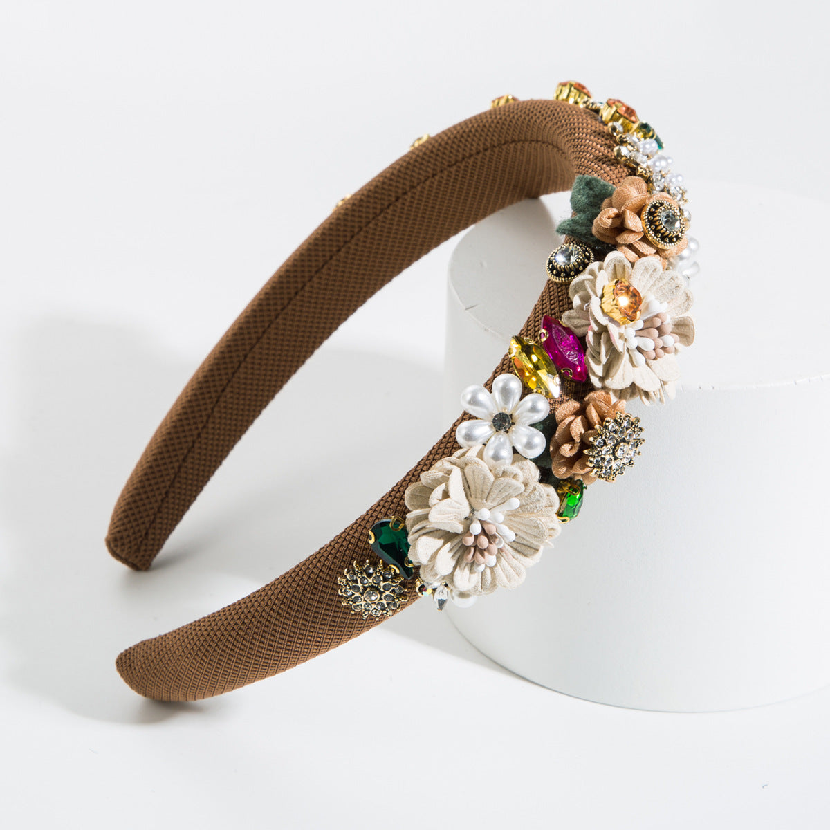 Baroque Pearl Floral Headband Luxury Fashion Hair Accessory