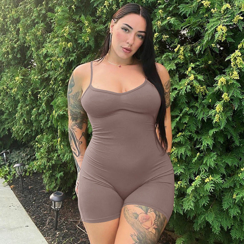 Trendy Plus Size Sleeveless Backless Jumpsuit Casual Chic