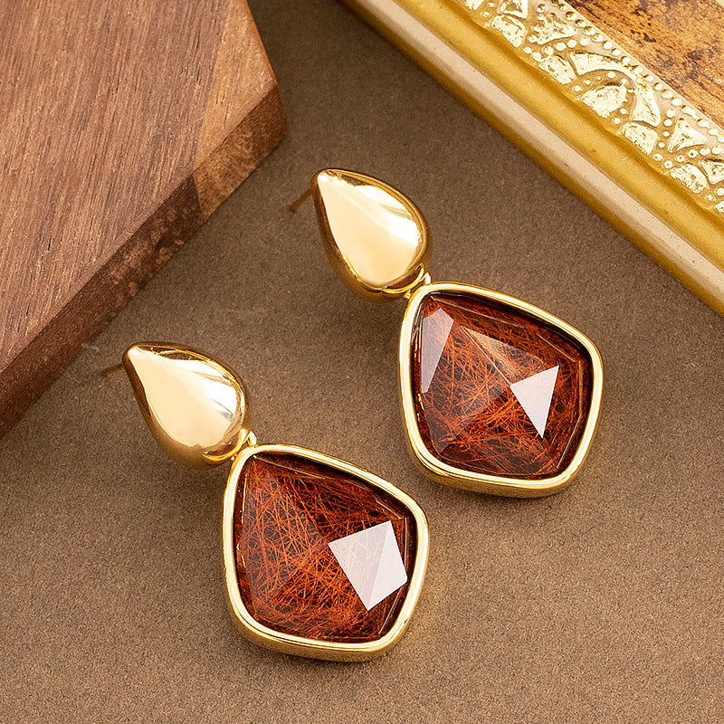 Geometric Acrylic Resin Earrings Stylish Casual Earrings For Women