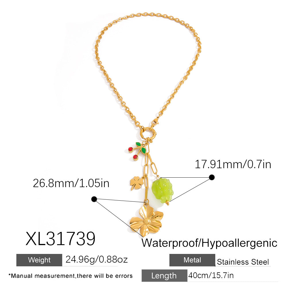 DIY Stainless Steel Butterfly And Star Pendant Necklace