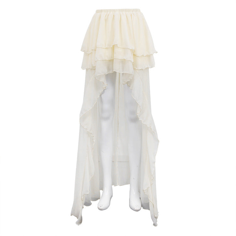 Trendy Casual A-Line Skirt With Irregular Hem