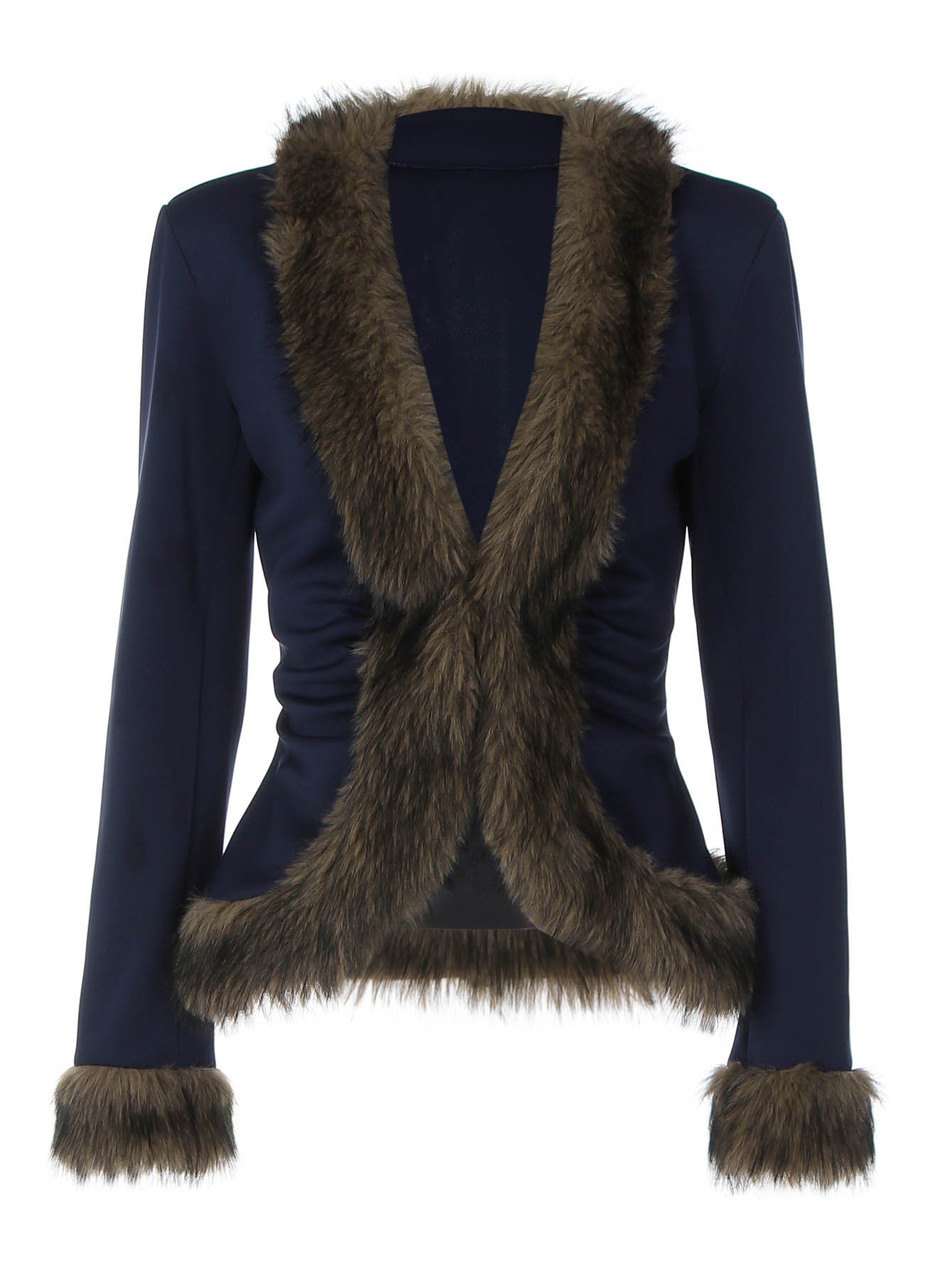 Trendy Casual Fleece Color Block Jacket
