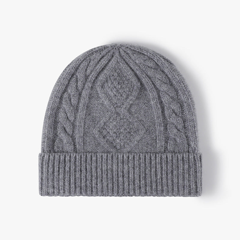 Solid Color Twist Padded Knot Beanie