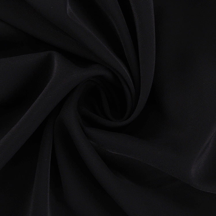 French Style Black A-Line Dress With Peter Pan Collar