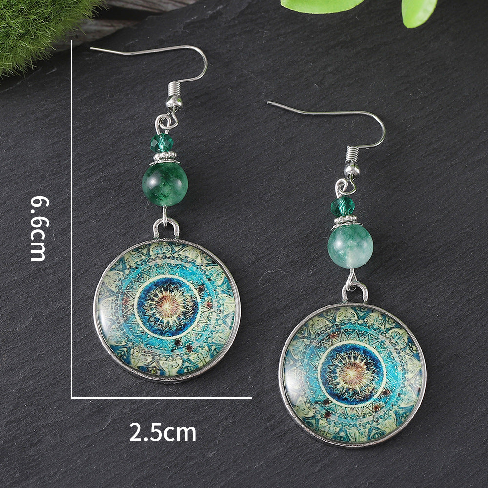 Vintage Dreamcatcher Mandala Dangle Stud Earrings