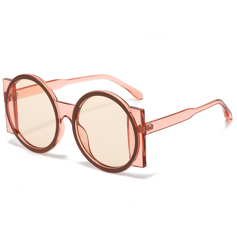 Round Frame Colorful Sunglasses Trendy Fashion Glasses