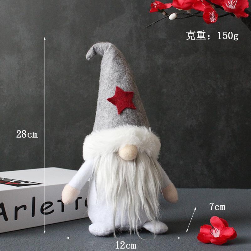 Hooded Faceless Doll Dwarf Santa Claus Plush Doll Decorative Ornaments