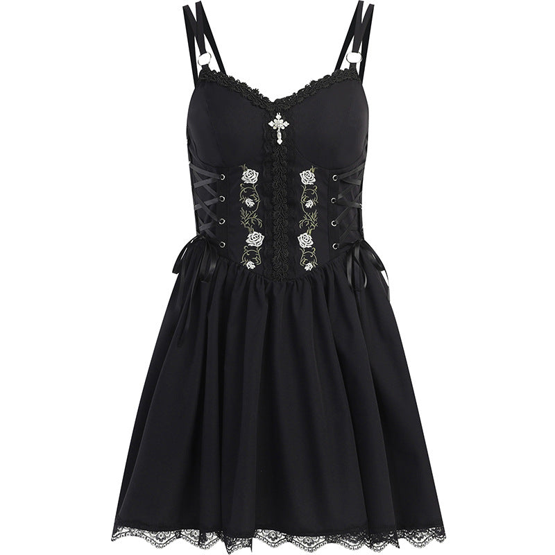 Elegant A-Line Bodycon Dress With Spaghetti Straps