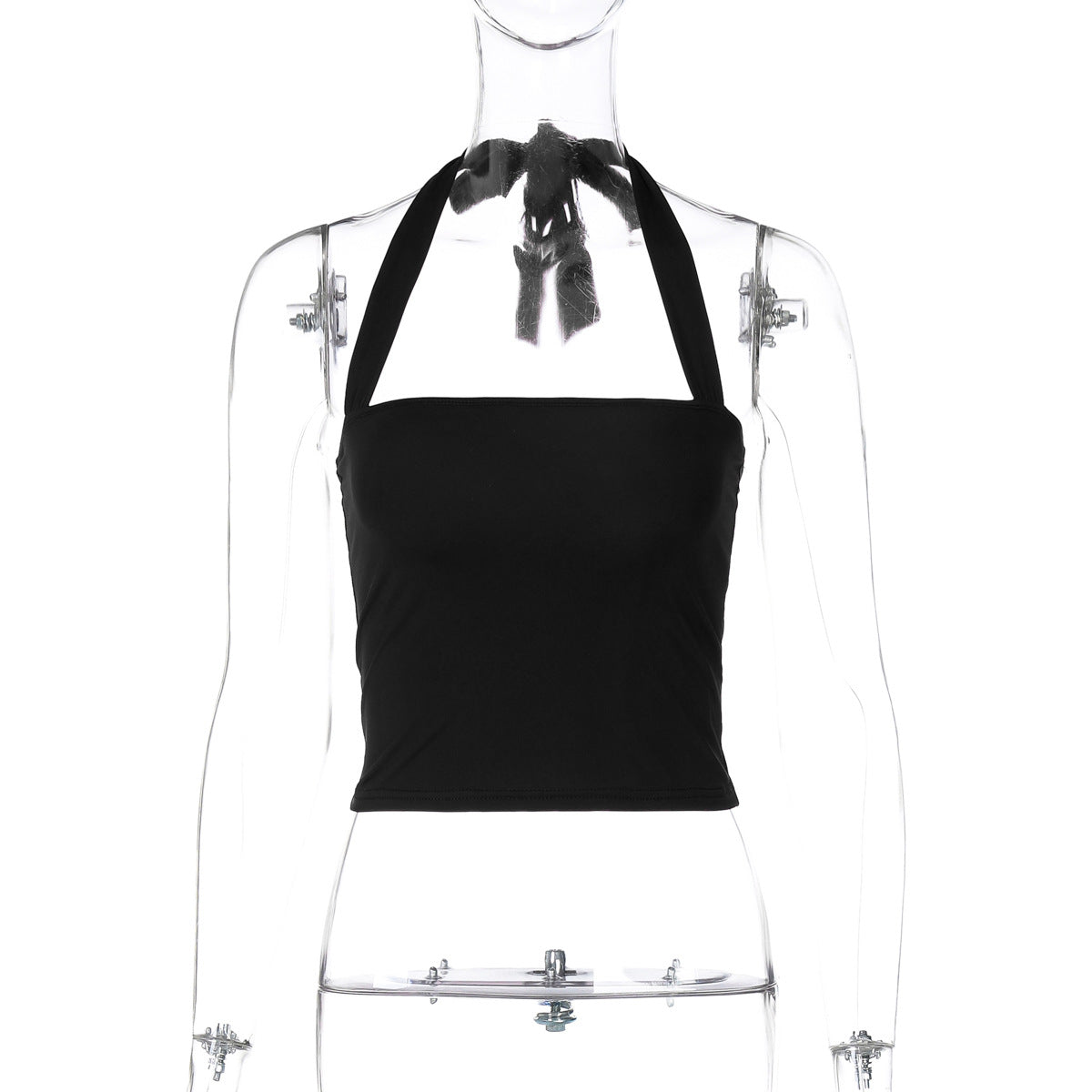 Trendy Solid Color Bodycon Crop Top