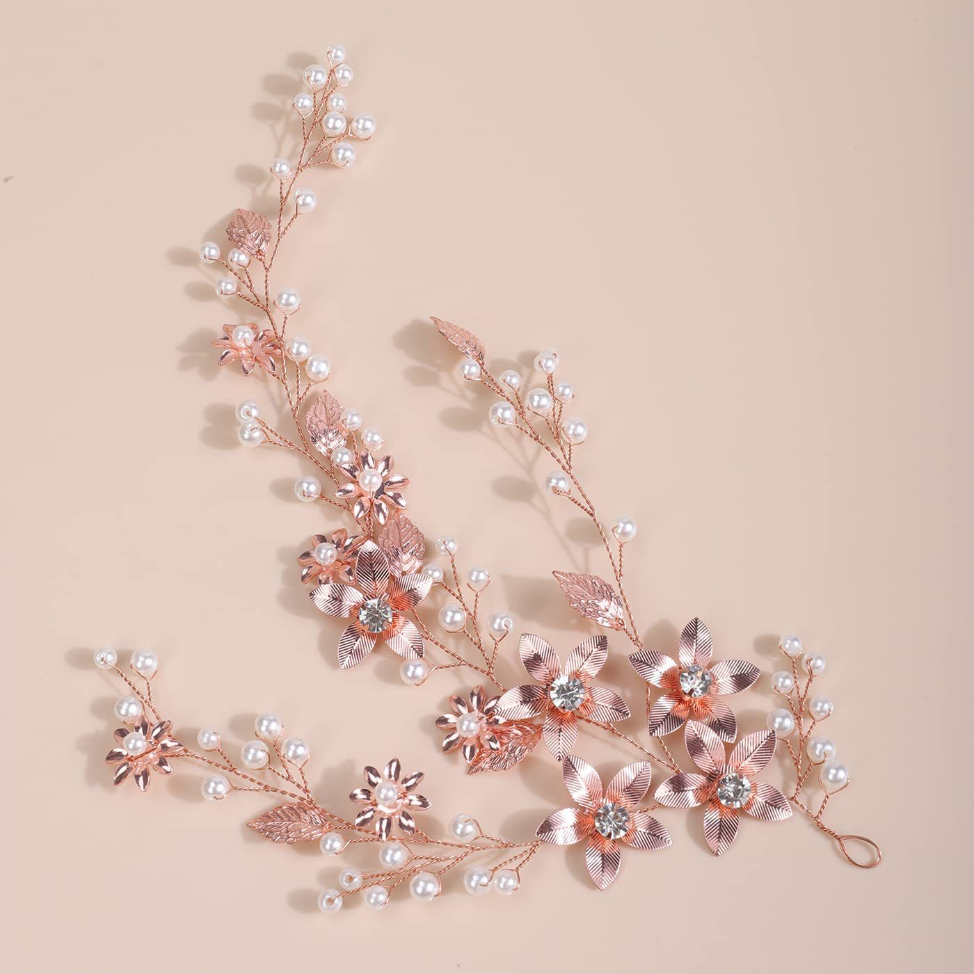 Gold Leaf Flower Headband Wedding Accessories