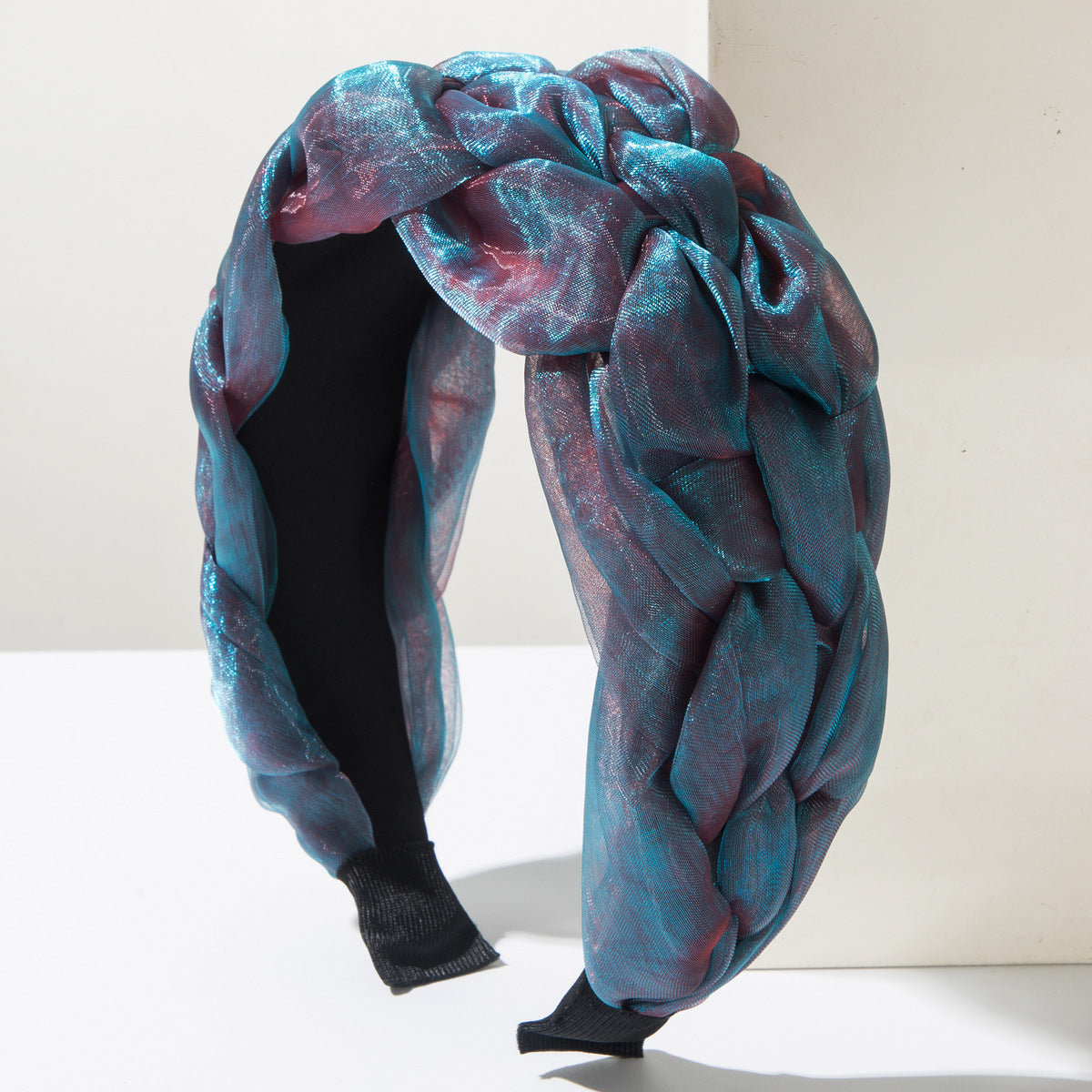 Trendy Wide Brim Braided Fabric Headband for Women