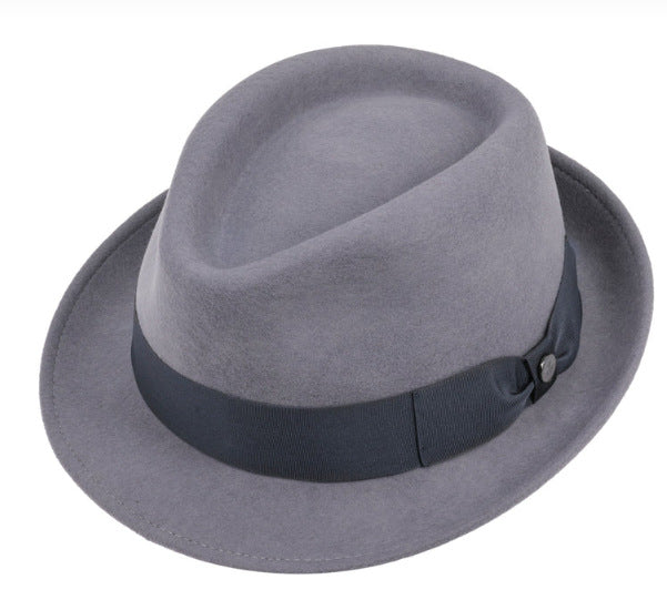 Vintage Wool Jazz Hat Adjustable Stylish Outdoor