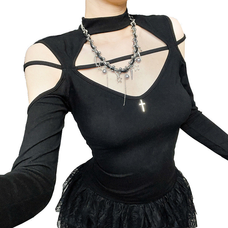 Sexy Hollow Knit Top for Women Casual Streetwear