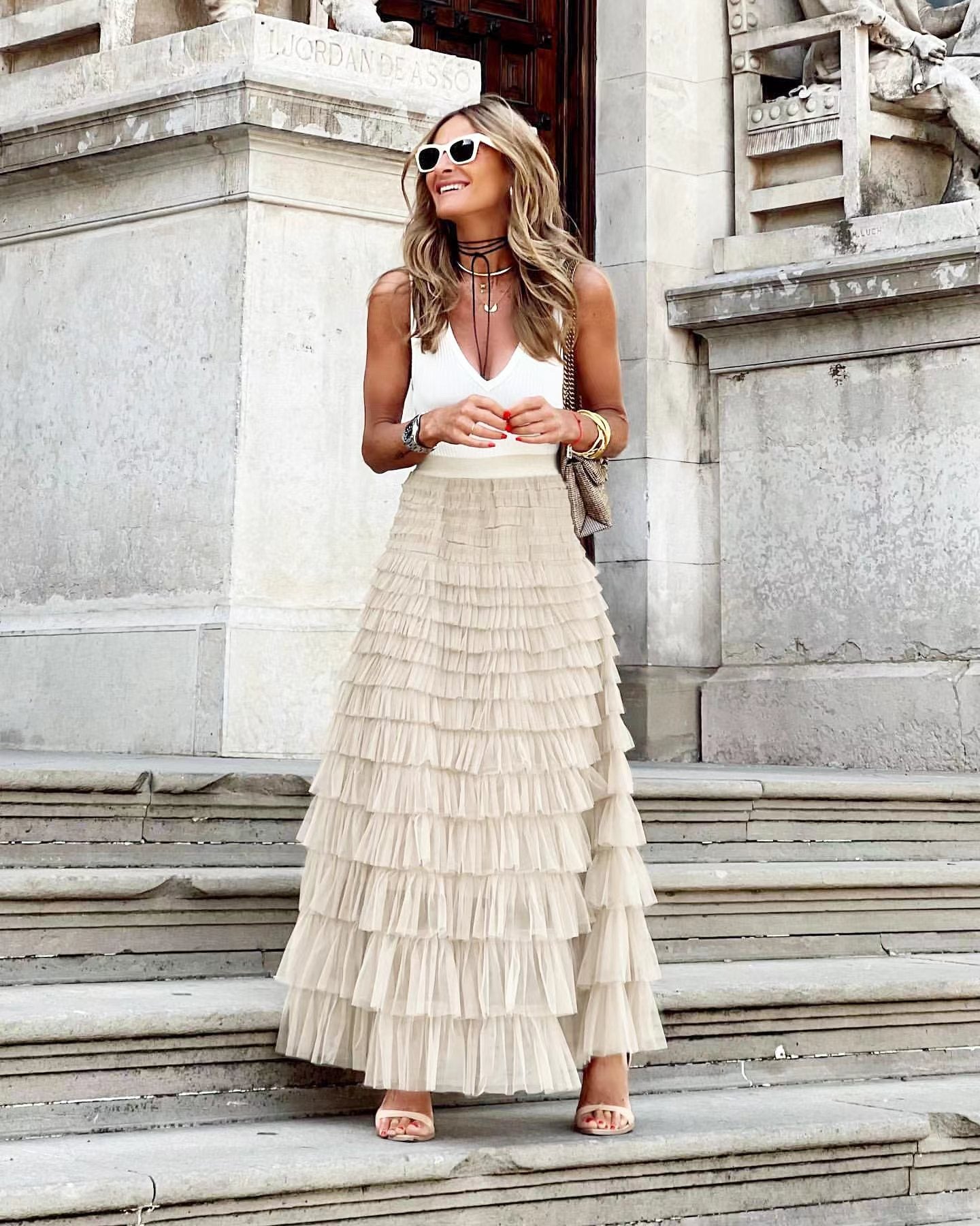 Summer Hot Selling Fashion Mesh Cake Skirt For Women