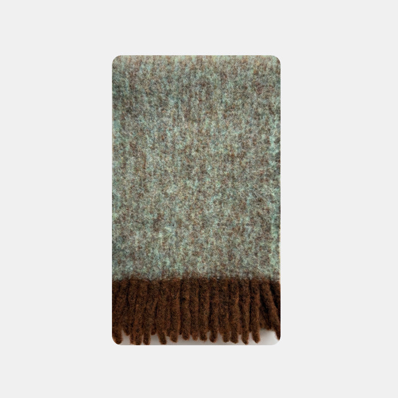 Fringe Alpaca Blend Scarf Stylish Warm Wrap
