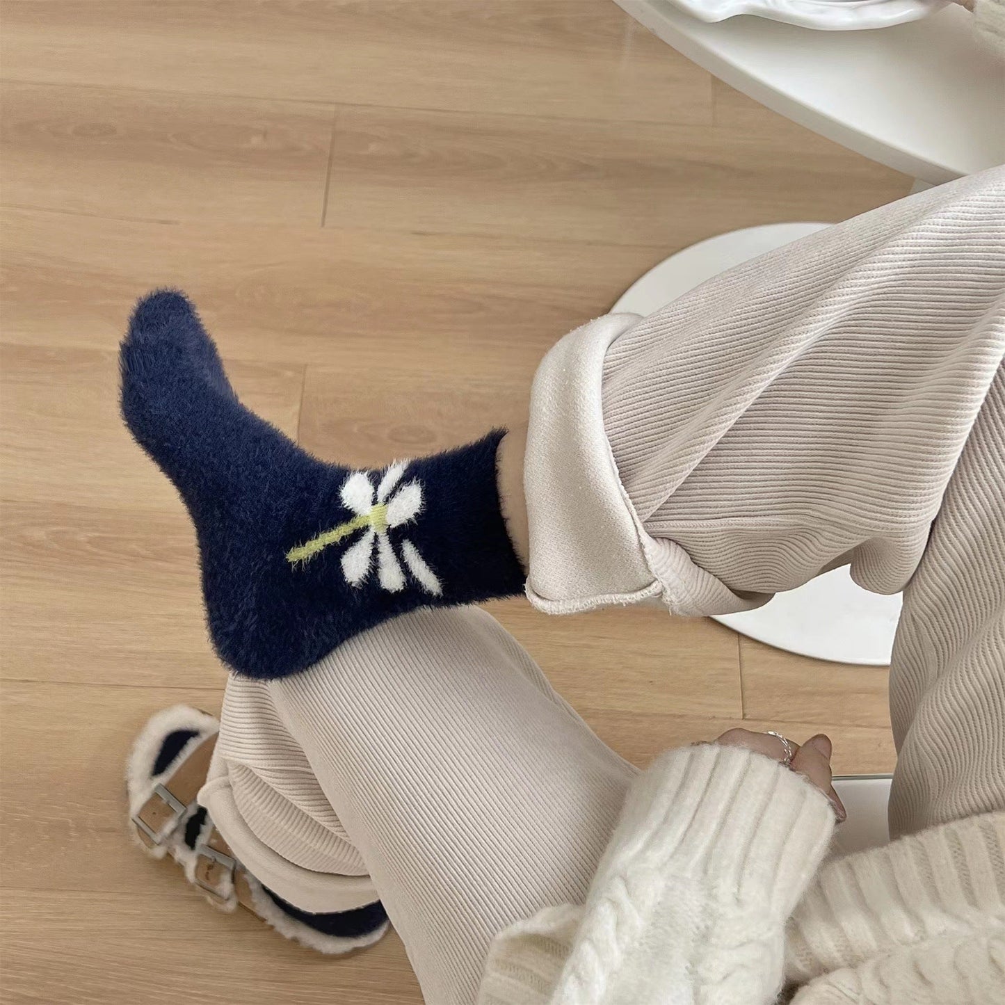 Cute Fuzzy Fleece Thick Warm Crew Socks