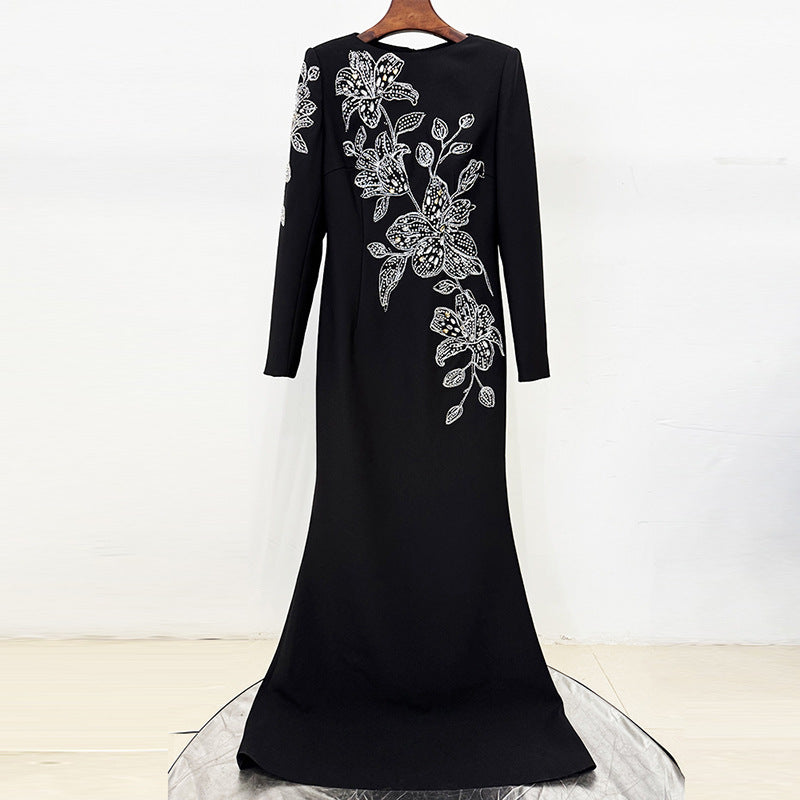 Elegant Mermaid Long Evening Dress With Handcrafted Beading