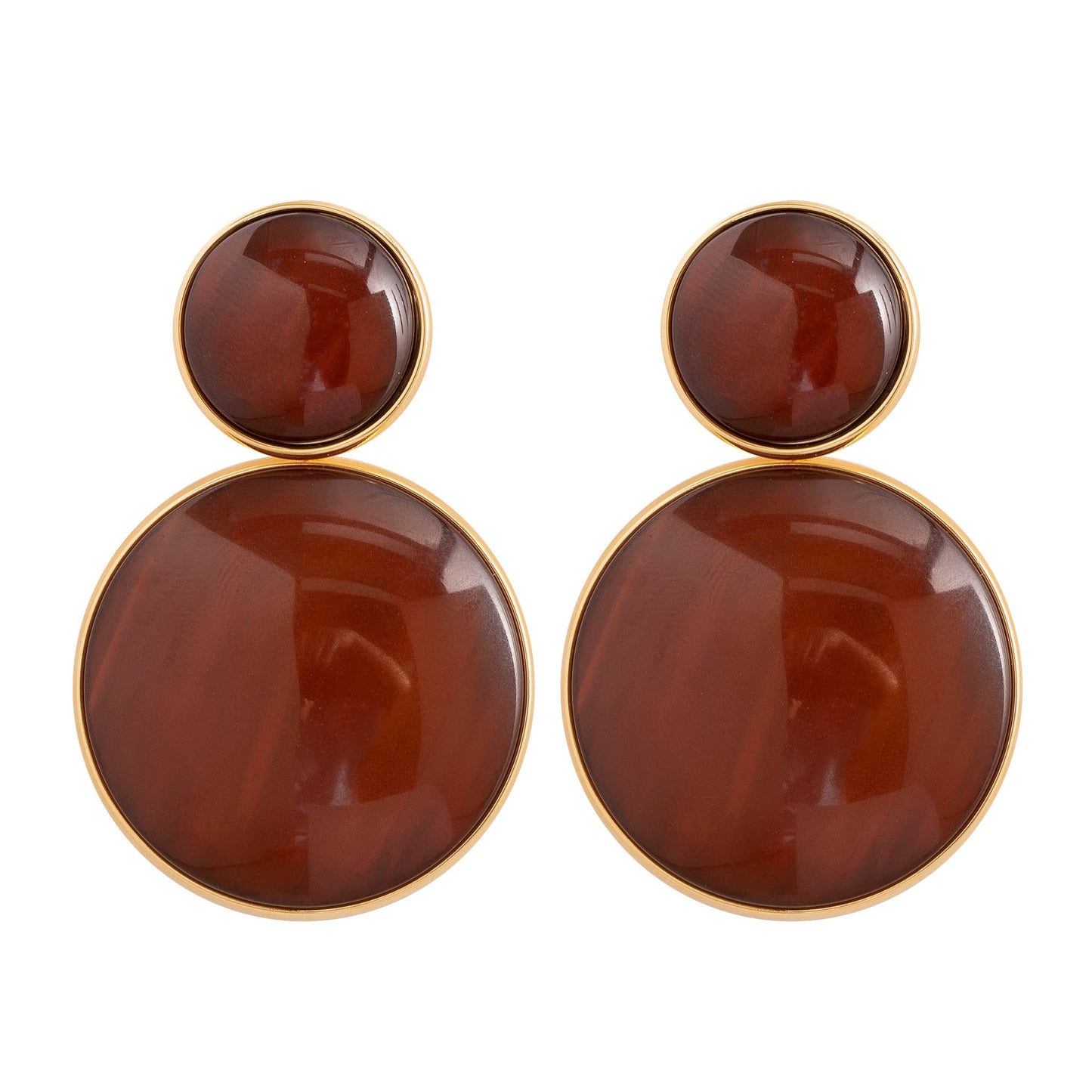 Geometric Resin Earrings With S925 Silver Posts