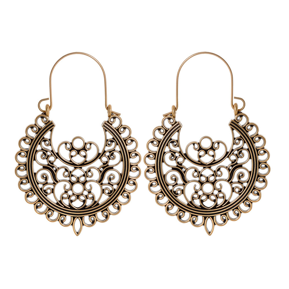 Vintage Bohemian Tassel Earrings with Hollow Design