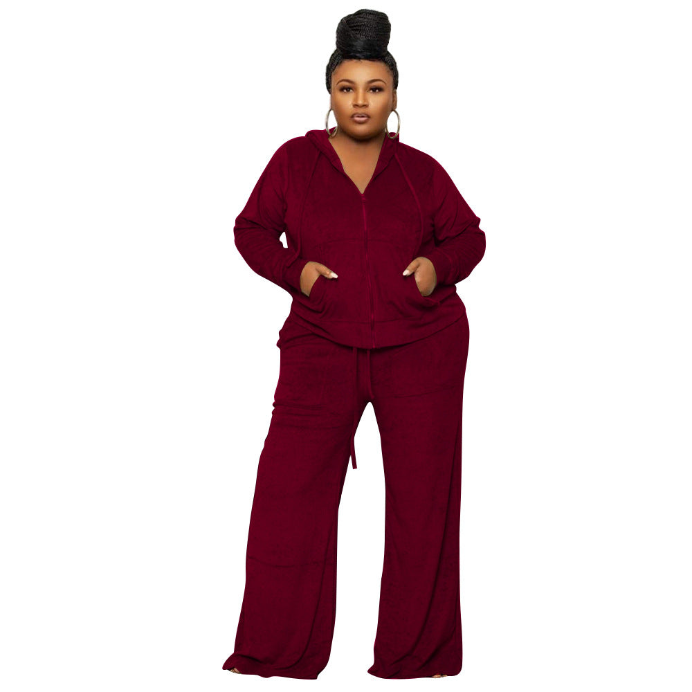 High-Waisted Wide Leg Pants Two-Piece Set For Women