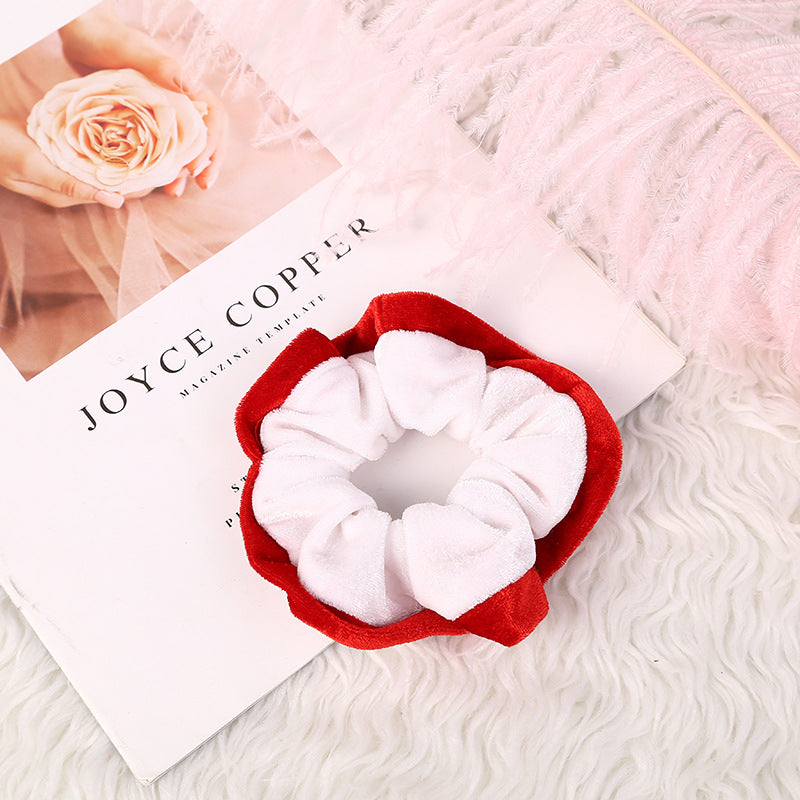 Simple Color Block Velvet Hair Tie