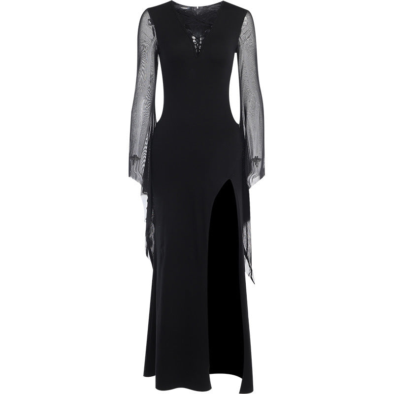 Dark Fashion Sexy Split Joint Dress