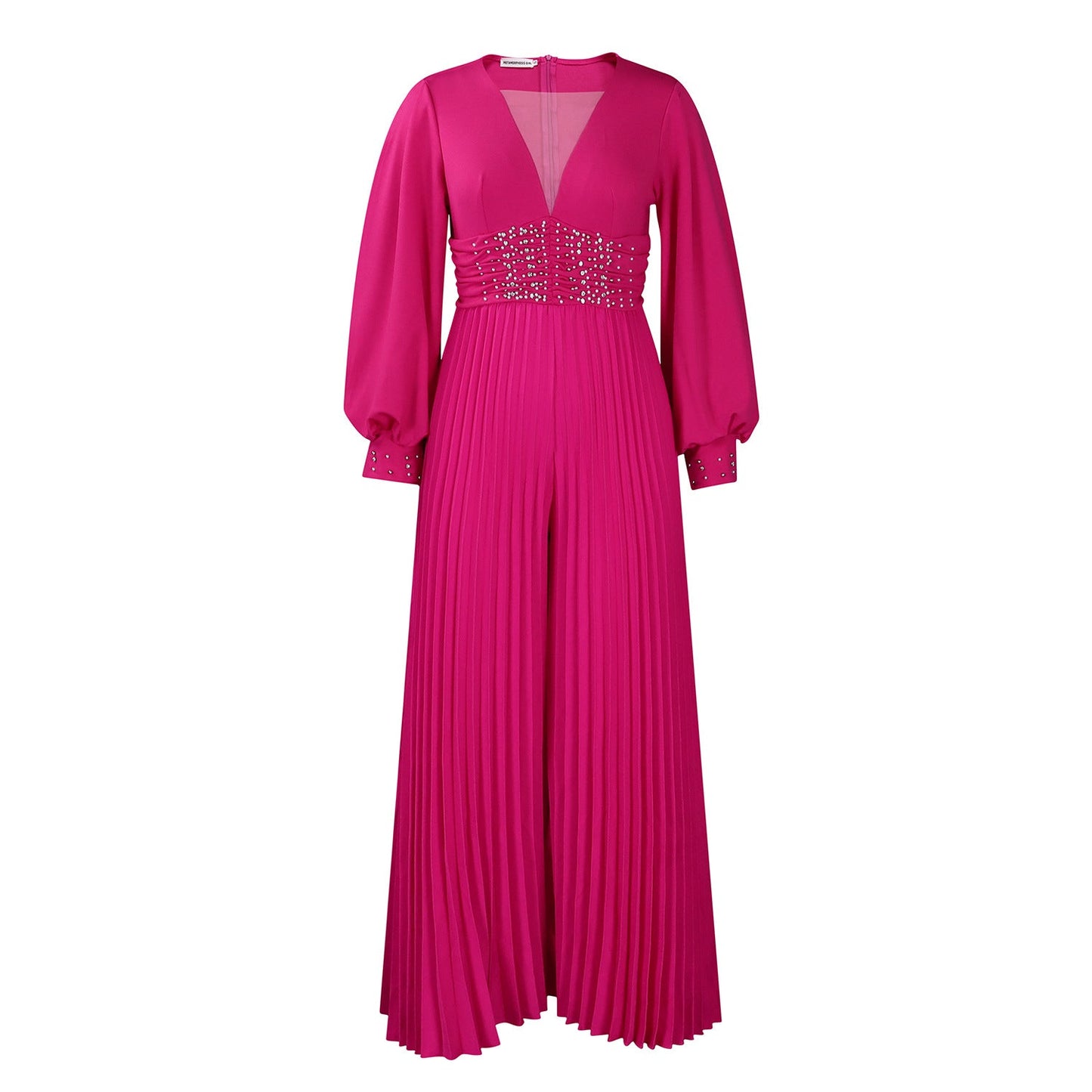 Chic Elegant Mesh Jumpsuit With Wide Legs