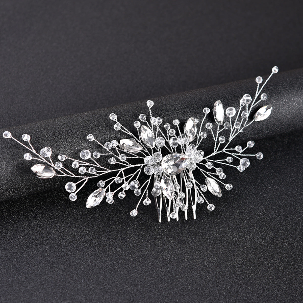 Bridal Wedding Hair Accessories Handmade Rhinestone Hair Comb