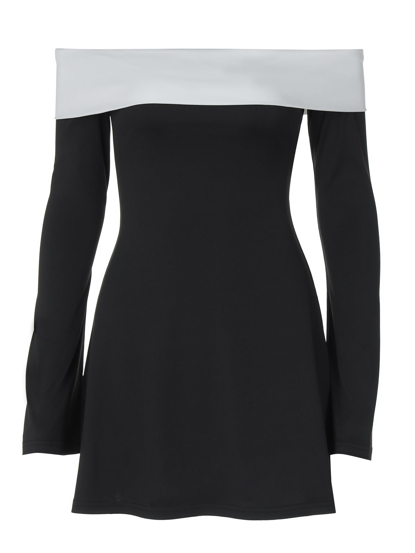 Classic Color Block Off-Shoulder Bodycon Dress for Women