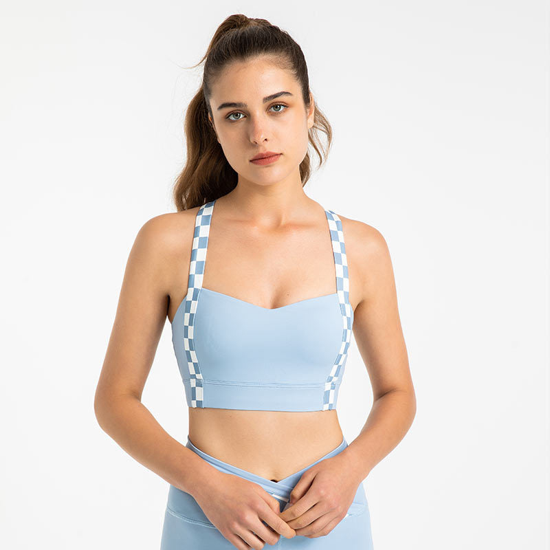 High Strength Professional Sports Underwear Women'S Shockproof Running Gathered And Shaped Anti Sag Shock Absorbing Bra Fitness Vest