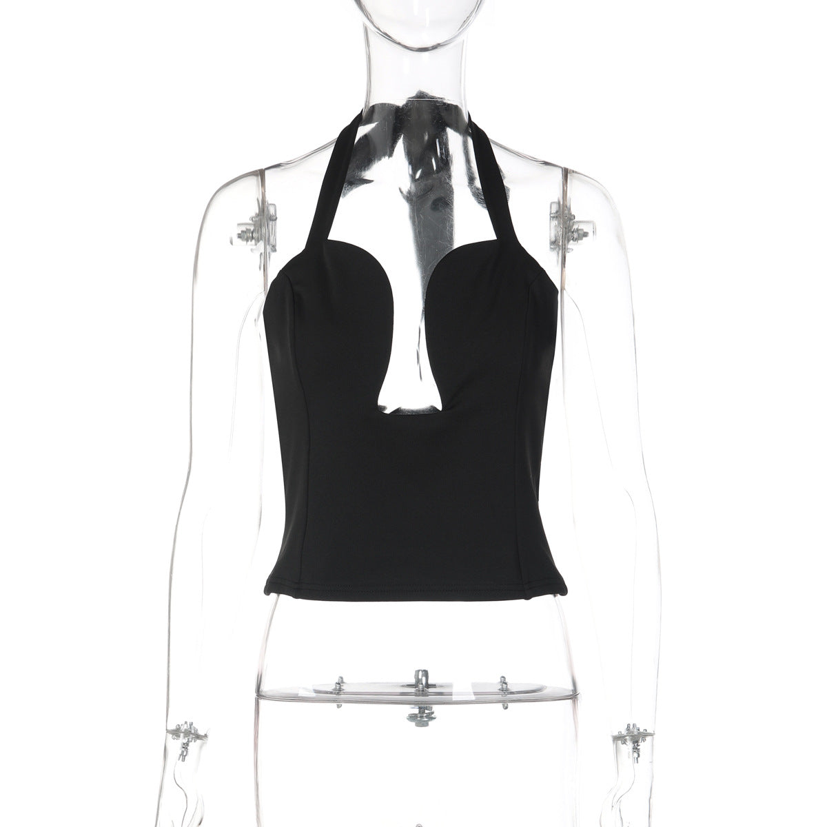 Trendy Hollow Out Corset Style Crop Top