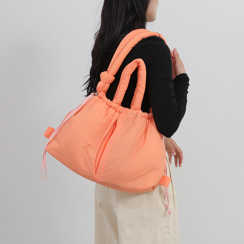 Large Capacity Nylon Tote Bag Stylish Casual Shoulder Bag