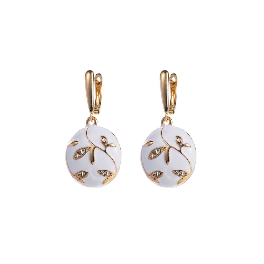 Geometric Alloy Drop Earrings Stylish Casual Vintage Jewelry