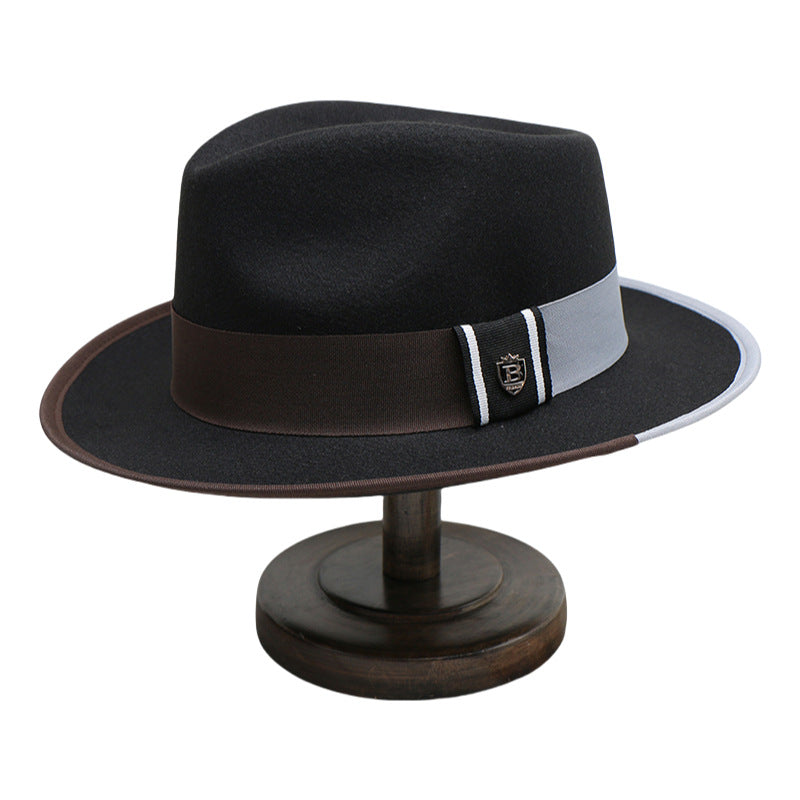 Vintage Style Wool Felt Fedora Hat for Men and Women