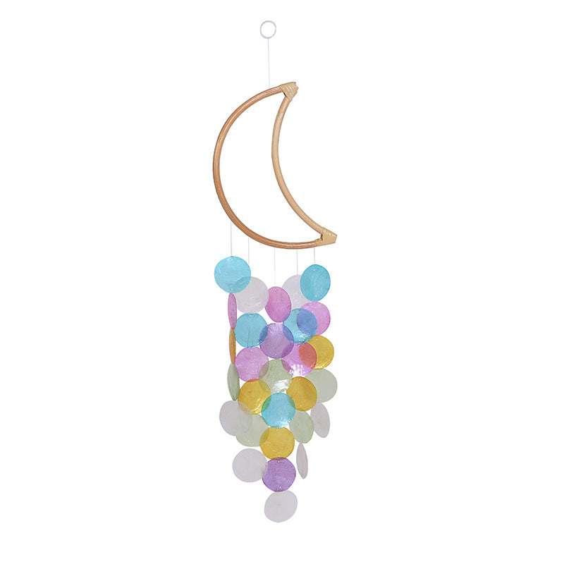 2+Wooden Moon Shell Hangings