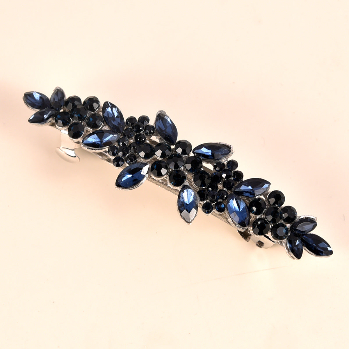 Petal-Shaped Alloy Rhinestone Spring Hair Clips for Brides