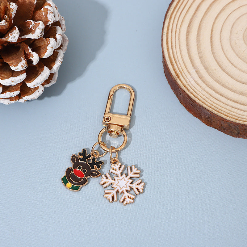 Christmas Theme Cute Reindeer Metal Bag Charm